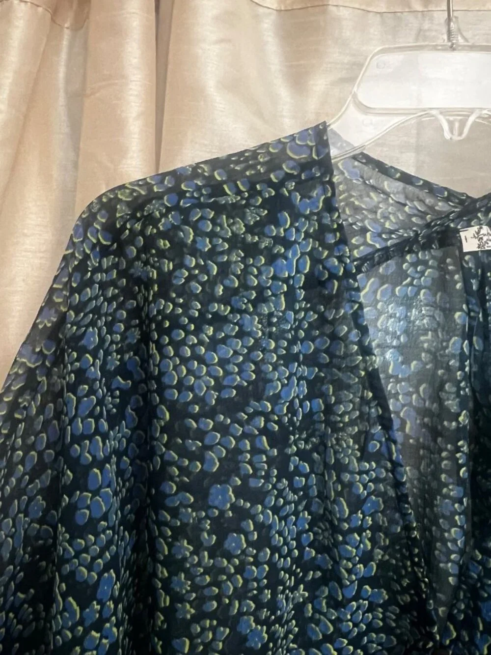 NWT FREE PEOPLE Sz M SLEEPIN IN PRINTED SLEEP SHIRT Swim Cover Up.   V